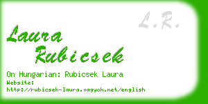 laura rubicsek business card